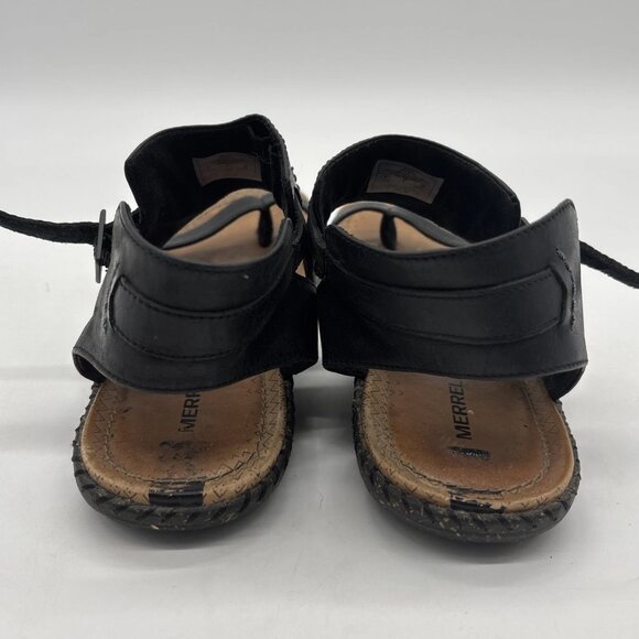 Merrell Whisper Post Gladiator Sandals Womens Size 7US Black Leather J55568 - Picture 4 of 6